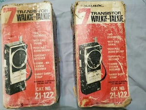 Realistic 7 Transistor Walkie Talkie Two Channel Handheld Vintage TRC-4 Set Of 2 - Picture 1 of 4