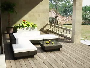 Luxus Rattangarnitur Polyrattan ! (Gartenmöbel, Gartengarnitur) - SONDERAKTION ! - Bild 1 von 4