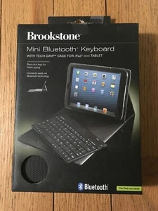 Brookstone iPad Mini Tablet Bluetooth Keyboard with Tech Grip Case - Picture 1 of 2