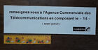 40x12cm PTT TELECOMMUNICATIONS Large Sticker for PHONE BOOTH
