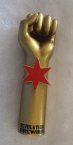 KLEINER REVOLUTION BREWING CO GOLDENER BIERZAPFHAHNGRIFF - Bild 1 von 7