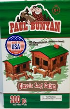 200 Piece Paul Bunyan Classic Log Cabin 