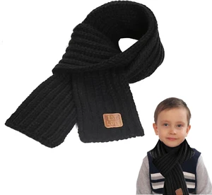 Baby Schal Weich Schwarz,Gestrickter Schal Kinder Winter,Warm Strickschal Niedli - Bild 1 von 7