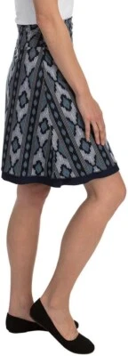 MUJER PEQUEÑA AZUL MARINO/GEO AZUL COLORADO TRANQUILIDAD ROPA LÍNEA A FALDA REVERSIBLE Foto 1 de 3