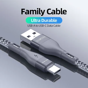 Smart Chip USB A to USB C Charger Cable Premium Nylon Cord Quick Charging Sync - Picture 1 of 12