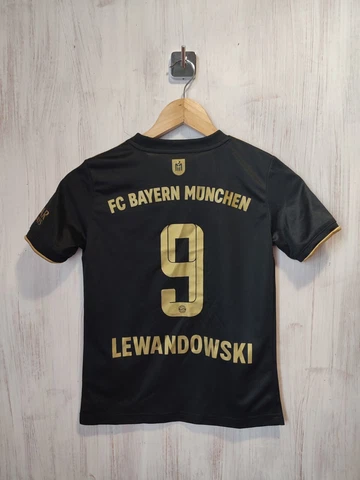Kids 9-10y Bayern Munich 2021 2022 away Sz S jersey shirt soccer kit Lewandowski Cover