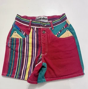 Good Fellow’s Clothing Co. Pantalones Cortos Vaqueros Vaqueros Vintage Color Bloque Rayas Talla 3/4 - Imagen 1 de 5