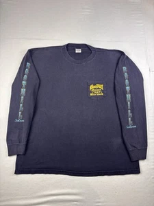 Vintage Boot Hill Saloon Shirt Men XXL Black Longsleeve Biker Bike Week 90s - Picture 1 of 9