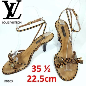 Sandalias con correa Damier LOUIS VUITTON hechas en Italia talla 35,5/US5,5 sin caja - Imagen 1 de 24
