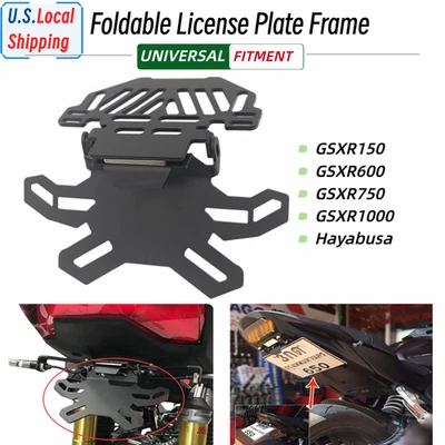 Soporte de marco plegable para matrícula apto para GSXR150 Hayabusa GSXR600/750 Foto 1 de 4