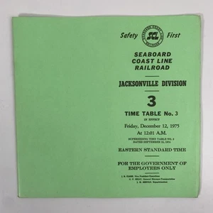 Calendario ferroviario Seaboard Coast Line 1975 3 división Jacksonville - Imagen 1 de 20