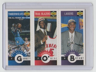 KOBE BRYANT 1996-97 Collector's Choice Mini Panel Rookie w/ Garnett O'Neal SP RC - Image 1 of 2