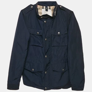 Burberry Kids Navy Blue Synthetic Zip-Up Jacket 14 Yrs - Picture 1 of 9