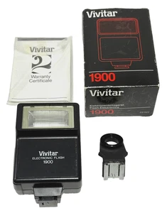 Flash electrónico Vivitar 1900 nuevo con caja/papeleo original - Imagen 1 de 6