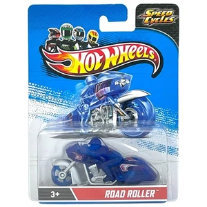 Hot Wheels Speed Cycles ROAD ROLLER (Blue) Die-cast Motorcycle (Y4138) - Picture 1 of 2