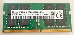 HMAA4GS6AJR8Nb SK Hynix 32GB 2RX8 PC4 3200 SODIMM *TESTED* - Picture 1 of 2