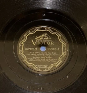 VICTOR  25348  LET'S SING AGAIN   FATS WALLER   78 RECORD - Bild 1 von 6