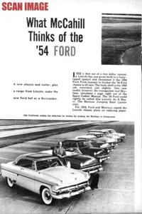 1954 FORD Range of Motor Cars Vintage Original McCahill Road Test Report 719-27x - Foto 1 di 2