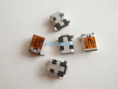 5X Mini USB MINIUSB Female 10 Pin SMT SMD Panel Mount Jack Connector - Image 1 of 4