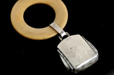 silver baby rattle engraved