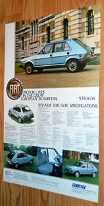 2 - 1980 Fiat Strada First Look Original Dealer Press Spec Sheet Print Ad 80 - Picture 1 of 1