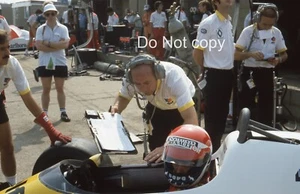 EDDIE CHEEVER MICHEL TETU RENAULT RE40 F1 1983 BRITISH GP 35MM SLIDE PHOTOGRAPH - Picture 1 of 1