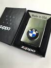 Zippo BMW Logo Emblem Metal Large Type Mark Silver Brass Oil Lighter Japan New