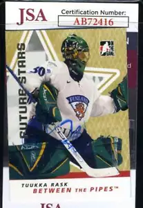 Tuuka Rask JSA Coa Signed 2007 In The Game Rookie Autograph - Picture 1 of 2