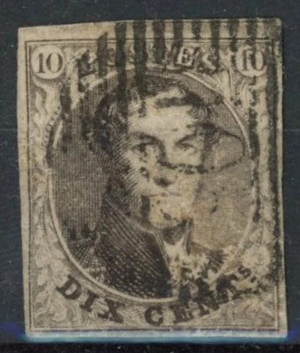 Belgium 1851 : Good VF Used Classic Stamp with Watermark - Nice margins - Image 1 of 1