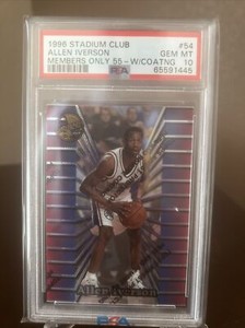 1996-97 Topps Stadium Club Allen Iverson Members Only 55 RC #54 PSA 10 S234