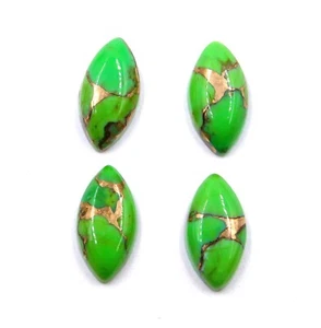 Natural Copper Turquoise Marquise Cab Loose Gemstone Mix Size For Jewelry P-2843 - Picture 1 of 6