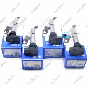 036905715 4Pcs Delphi Ignition Coils Spark Plug For VW Audi Skoda Seat 1.4T 1.6T - Picture 1 of 5