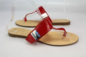 Calvin Klein Gr.38 Damen Sandalen Pantoletten Slipper Sommer Rot TOP 752 D - Imagen 1 de 5