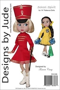 School Spirit, Doll Clothes Sewing Pattern for 14" Patience Doll Tonner - Picture 1 of 8