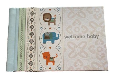Carter's Welcome Baby Brag Book Photo Album 4x6 Holds 20 Photos Lion Tiger Zebra - Imagem 1 de 3