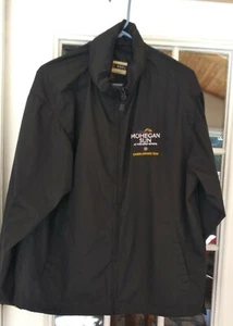 North End All Climate Wear Mohegan Sun Black Windbreaker Jacket Size Large - Bild 1 von 4
