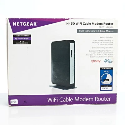 NETGEAR CG3000Dv2 N450 Wireless Cable Modem WiFi Router - USED - Image 1 of 4