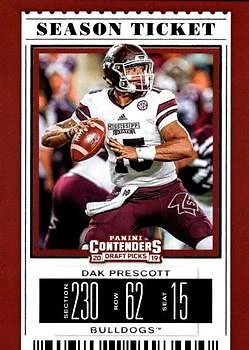 2019 Panini Contenders Draft Picks Collegiate #25 Dak Prescott NM - Image 1 of 2