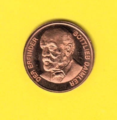 Medaille berühmte Personen Gottlieb Deimler erster Motorwagen - Bild 1 von 2