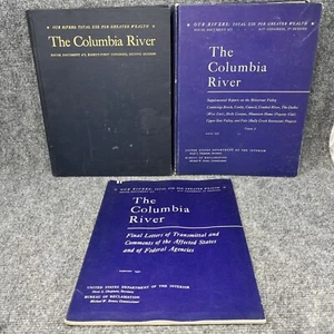 The Columbia River 1950 Report Natural Resources WATER Dept of Interior MAPS Lot - Picture 1 of 19