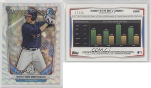 2014 Bowman Draft Chrome Silver Wave Refractors /25 Braxton Davidson #CDP28