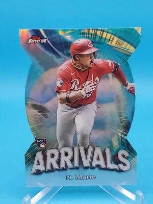 Noelvi Marte 2024 Topps Finest RC #A-10 Arrivals Die-Cut Refractor - Reds - Image 1 of 2