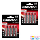8 Camelion Aa Plus Alkaline Batteries Lr06 Mn1500 Am3 E91 1.5V 4Bl Exp 2027 New