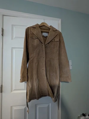 Chaqueta Wilson Cuero Máxima Mujer Marrón Gamuza Genuina 3/4 Longitud Talla L Foto 1 de 4