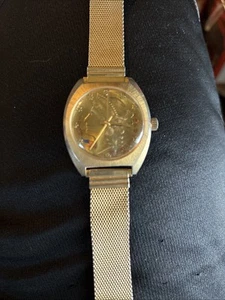 Vintage 1776-1976 Bicentennial Herren goldfarbene mechanische Armbanduhr, Beschreibung lesen - Bild 1 von 4