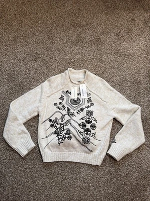 Sundance новый с Ярлыками женский свитер вышитый изящный цветочный дизайн размер маленький - Изображение 1 из 4