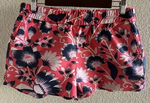 J.CREW Coral Floral Twill Pull On Shorts Women’s size 8 - Picture 1 of 5