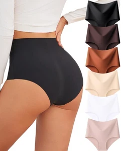 FINETOO Seamless Underwear for Women High Waisted Womens Underwear Cheeky Bik... - Picture 1 of 7