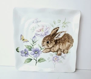 Maxcera Primavera Pascua Conejo Cena Ensalada Platos Floral Artículos para el Hogar Juego de 1 pieza - Imagen 1 de 3