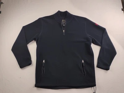 Chaqueta Pullover De Colección Abercrombie Fitch Polar Para Hombres XL Negra 1/4 Cremallera Foto 1 de 4